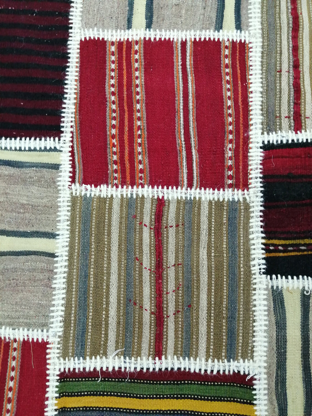 Rust Turkish Runner Rug 5' 1" x 7' 4" Hand-Knotted reverse