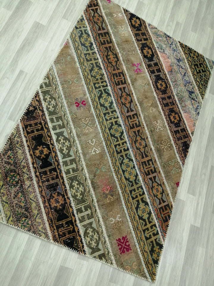 Rust Turkish Runner Rug 5' x 7' 9" Hand-Knotted