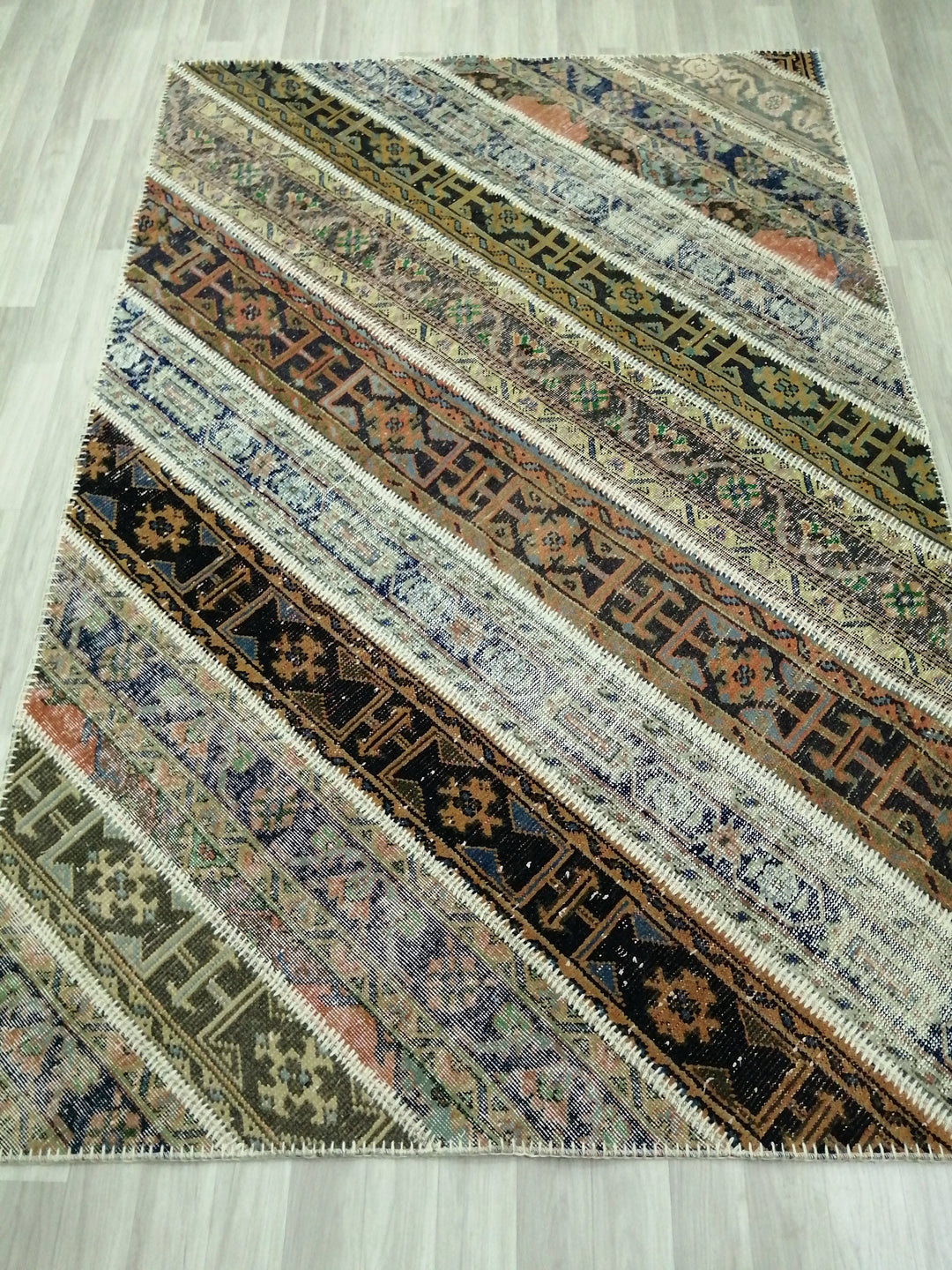 Rust Turkish Runner Rug 5' 3" x 7' 10" Hand-Knotted pattern