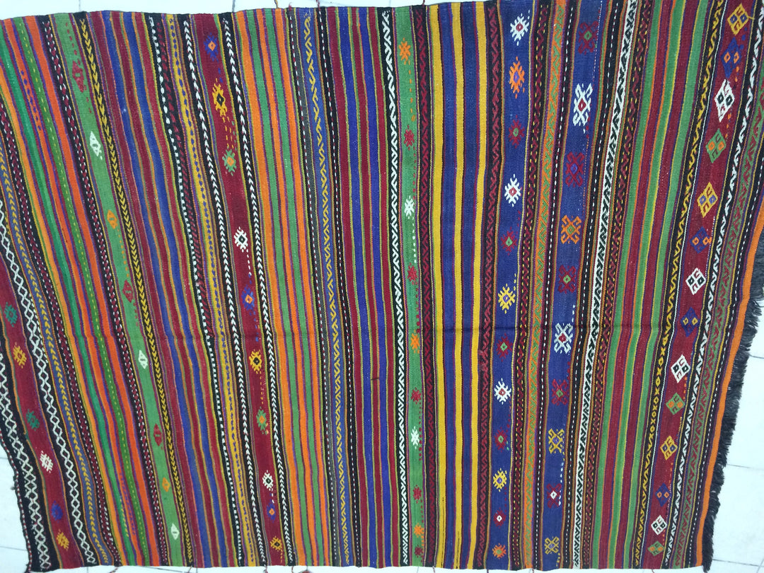 Rust Turkish Oushak Runner Rug Hand-Knotted view 9