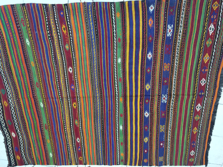 Rust Turkish Oushak Runner Rug Hand-Knotted view 9