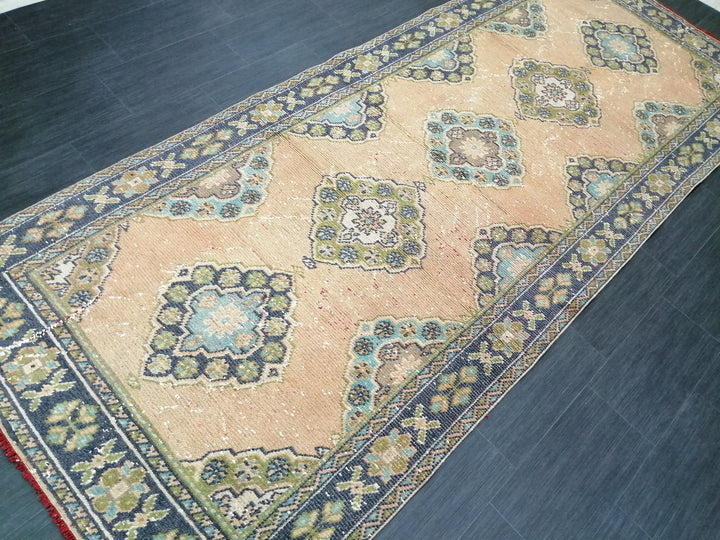 Rust Turkish Runner Rug 4' 6" x 11' 3" Hand-Knotted