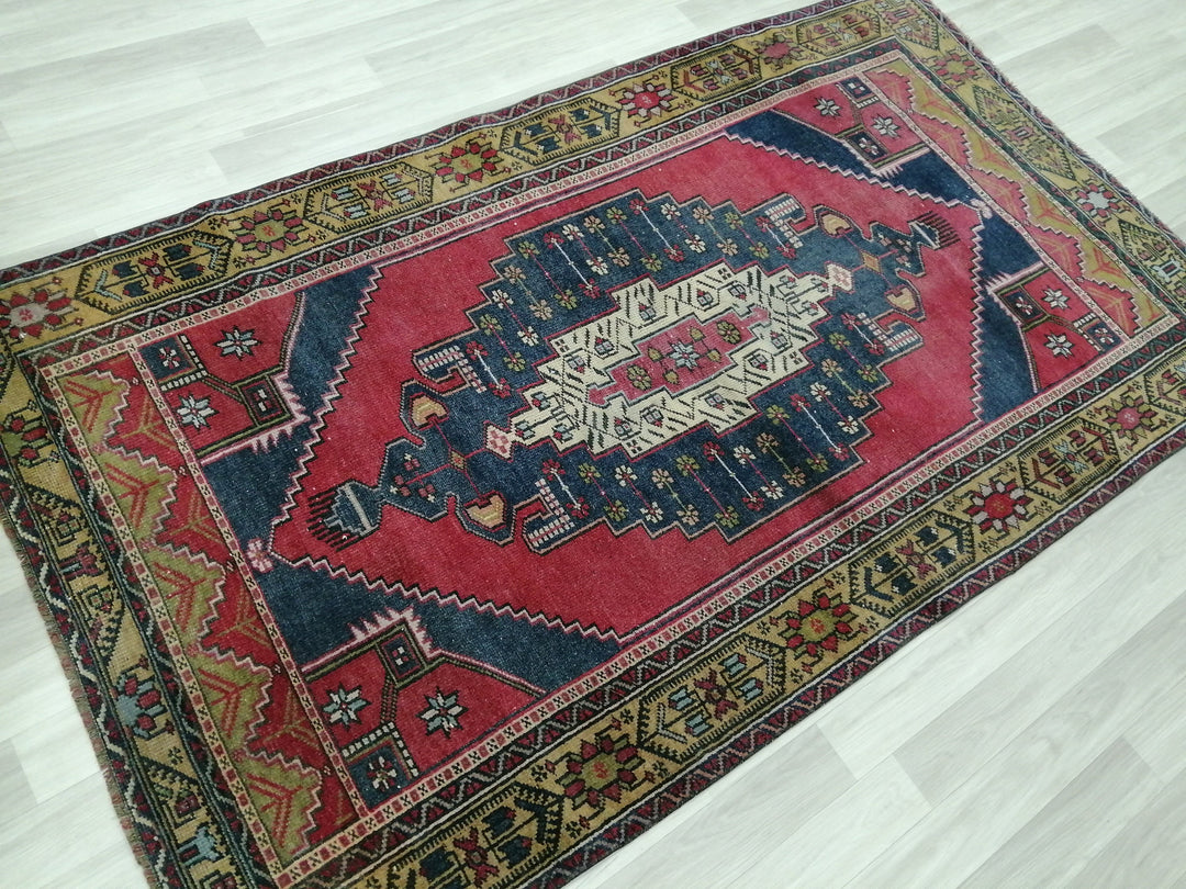 Rust Turkish Runner Rug 4' 4" x 7' 10" Hand-Knotted view 9