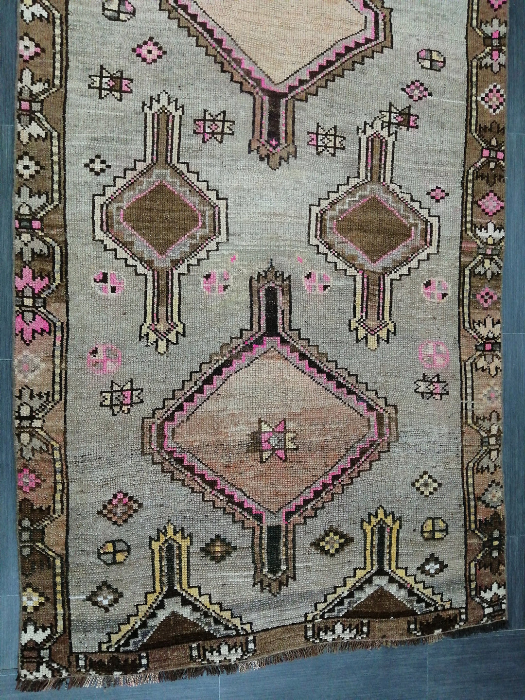 Beige Turkish Runner Rug 3' 10" x 10' 5" Hand-Knotted view