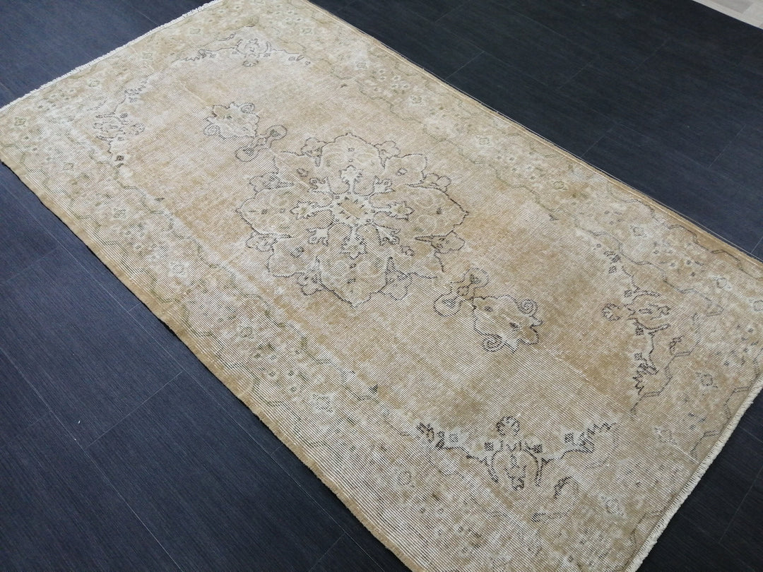 Rust Turkish Runner Rug 3' 8" x 6' 7" Hand-Knotted
