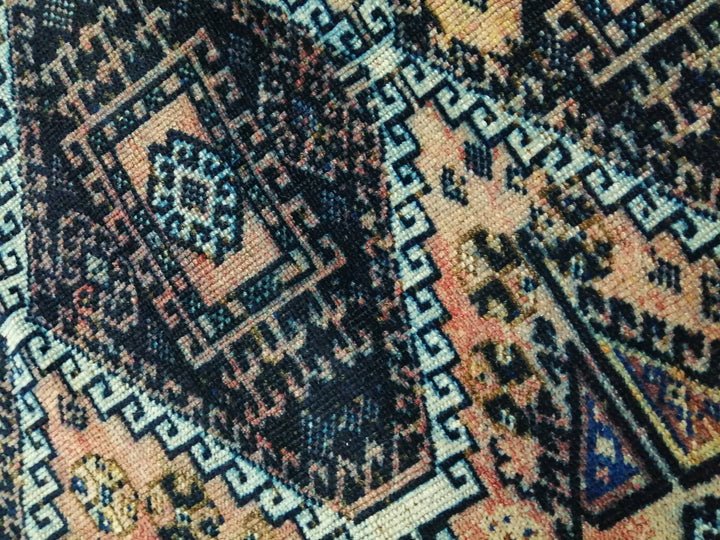 Rust Turkish Runner Rug 4' 11" x 11' 6" Hand-Knotted pattern