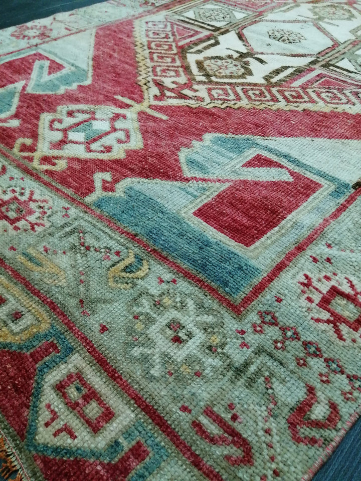 Beige Turkish Runner Rug 3' 7" x 9' 11" Hand-Knotted view 9