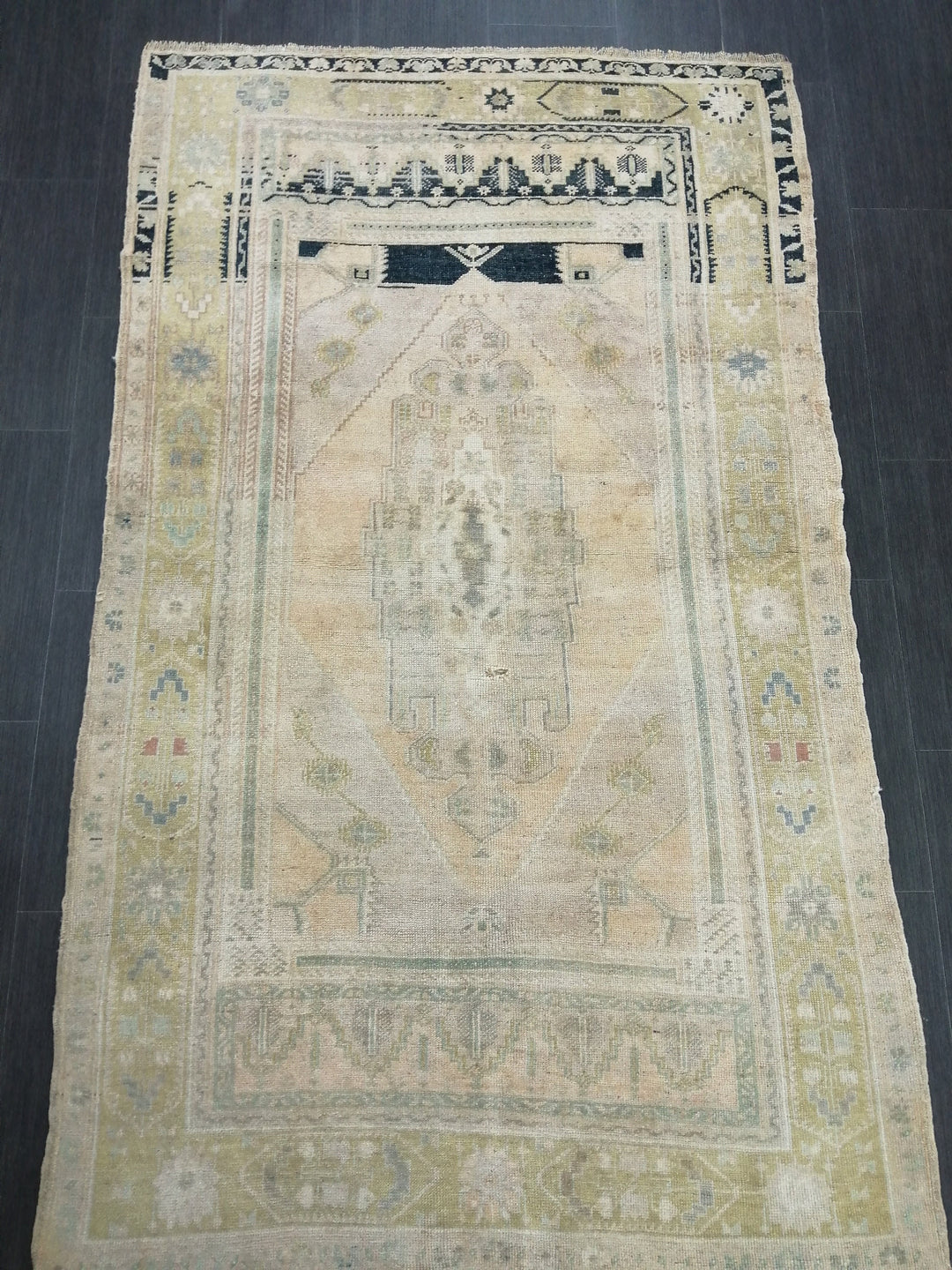 Beige Turkish Runner Rug 4' 1" x 6' 9" Hand-Knotted view