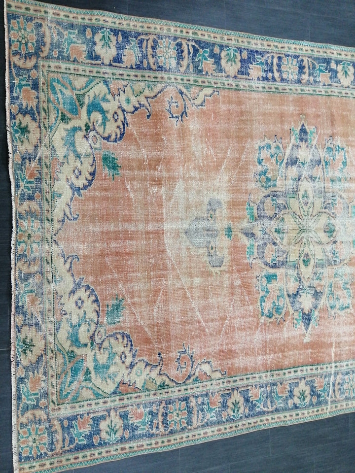 Rust Turkish Runner Rug 6' 9" x 9' 8" Hand-Knotted view