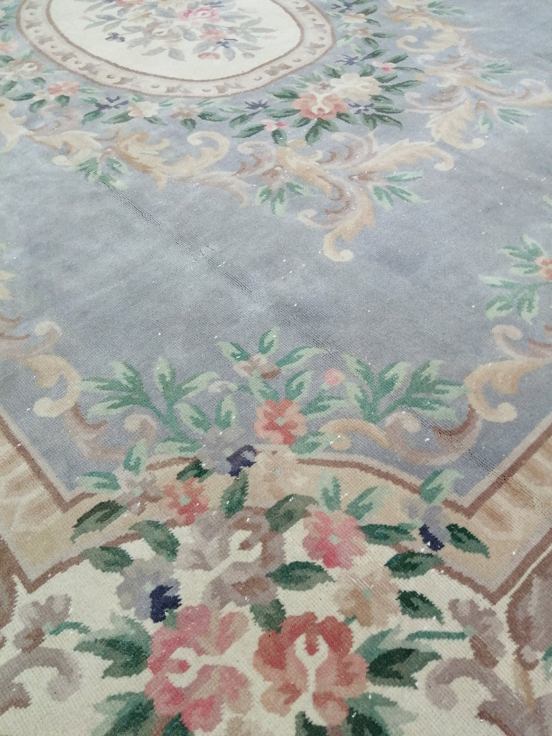 Rust Turkish Vintage Rug 9' 9" x 12' 10" Hand-Knotted texture