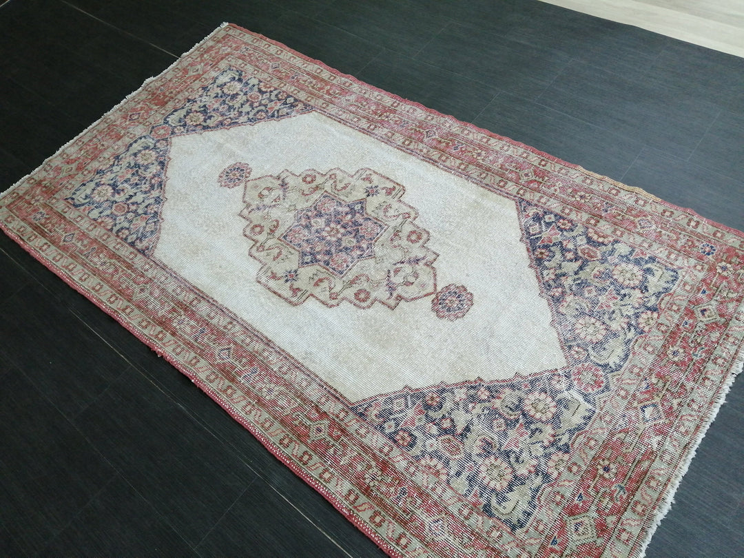 Rust Turkish Runner Rug 3' 10" x 6' 11" Hand-Knotted
