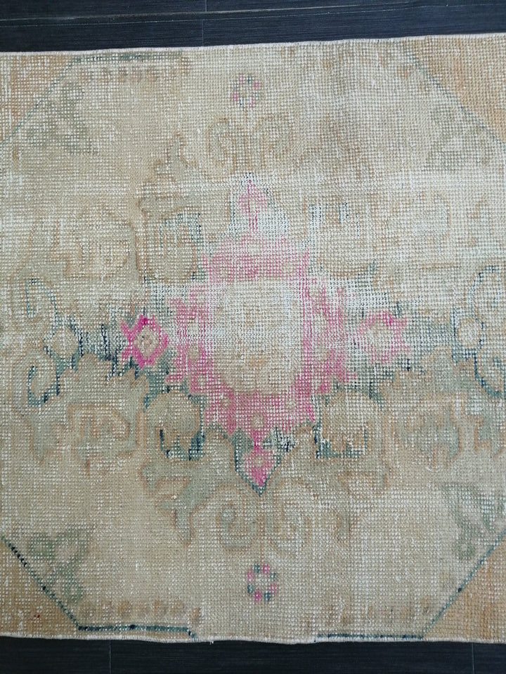 Rust Turkish Runner Rug 2' 9" x 6' 6" Hand-Knotted border