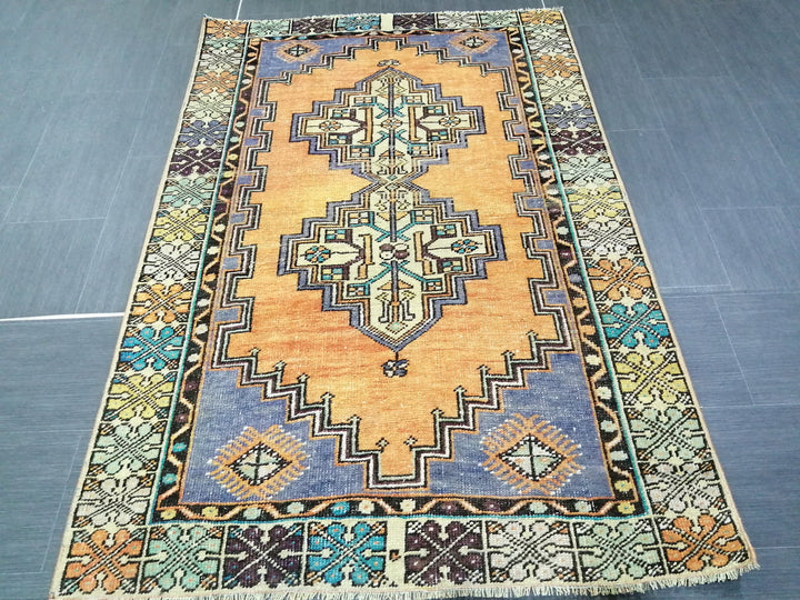 Rust Turkish Runner Rug 3' 7" x 5' 5" Hand-Knotted view 9