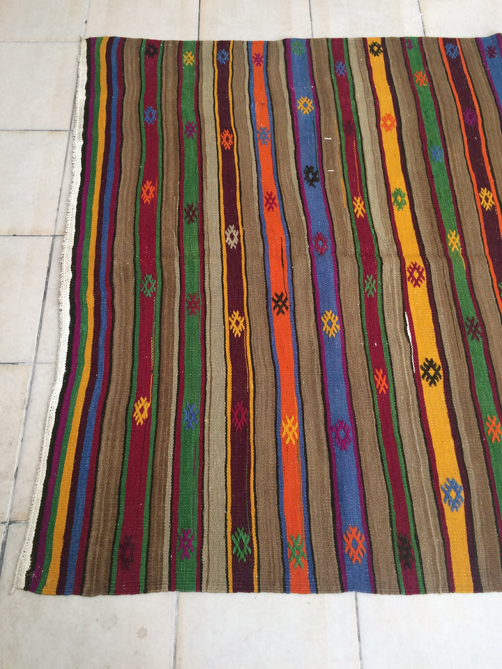 Turkish Oushak Rug 2'6" x 12'0" Hand-Knotted pattern