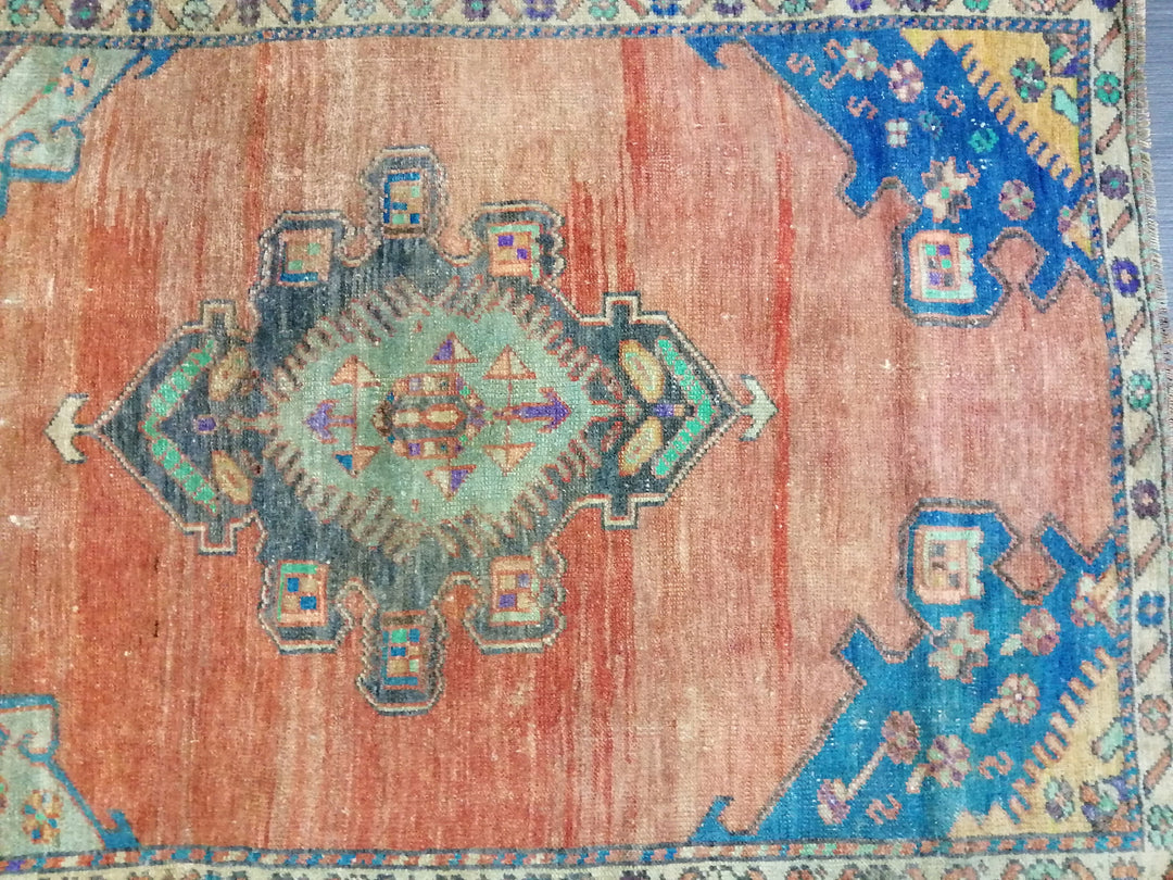 Beige Turkish Runner Rug 3' 3" x 8' 6" Hand-Knotted view