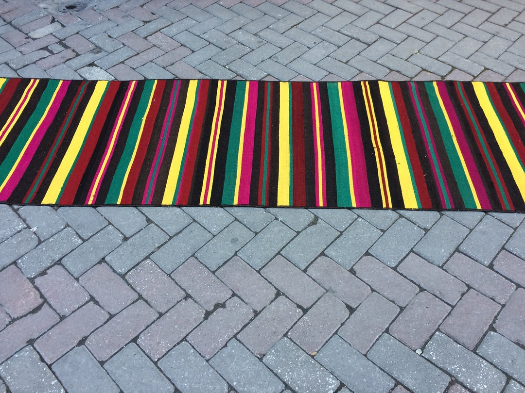 Beige Turkish Runner Rug 2' 7" x 10' 5" Hand-Knotted view