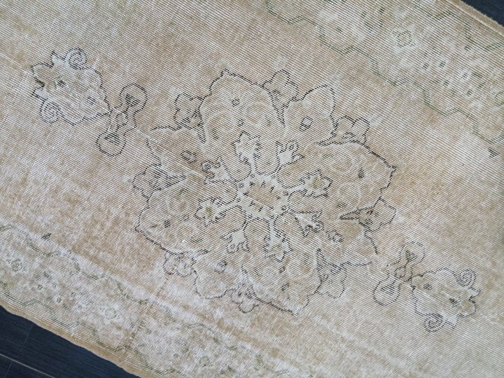 Rust Turkish Runner Rug 3' 8" x 6' 7" Hand-Knotted reverse