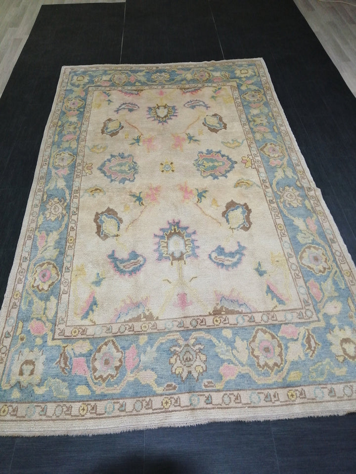 Beige Turkish Runner Rug 6' 2" x 10' 4" Hand-Knotted view