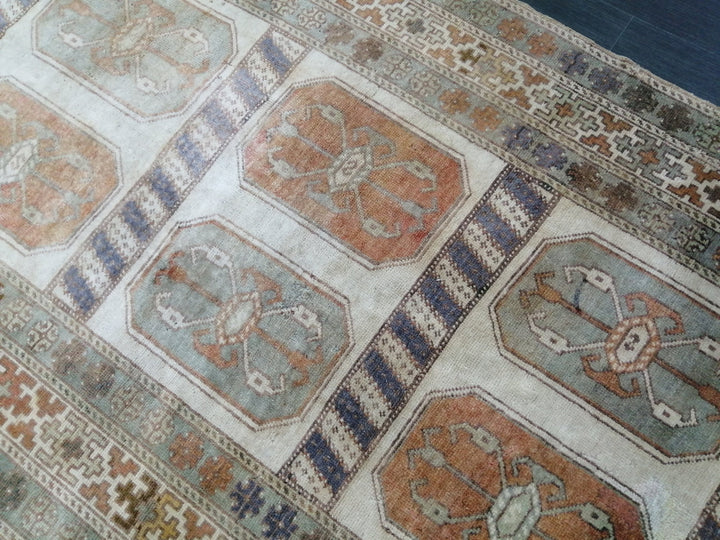 Beige Turkish Runner Rug 3' 11" x 7' 3" Hand-Knotted view