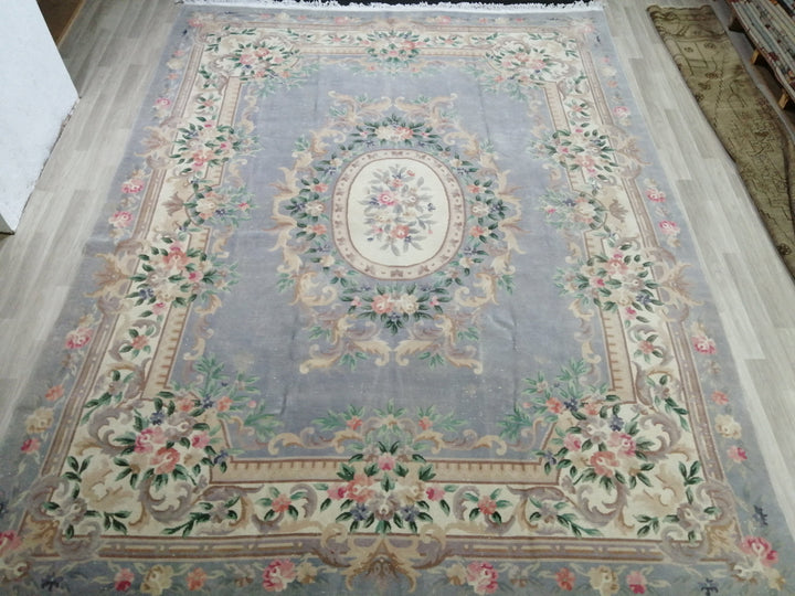 Rust Turkish Vintage Rug 9' 9" x 12' 10" Hand-Knotted