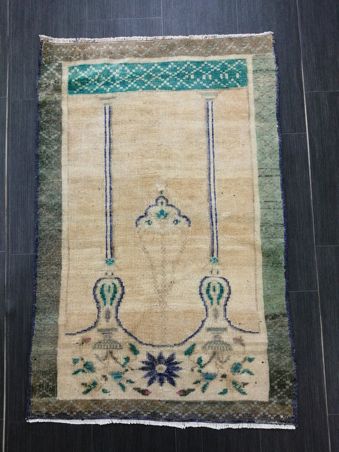 Rust Turkish Runner Rug 2' 7" x 4' Hand-Knotted view
