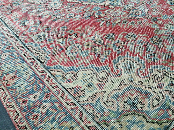 Beige Turkish Runner Rug 5' 5" x 8' 2" Hand-Knotted view