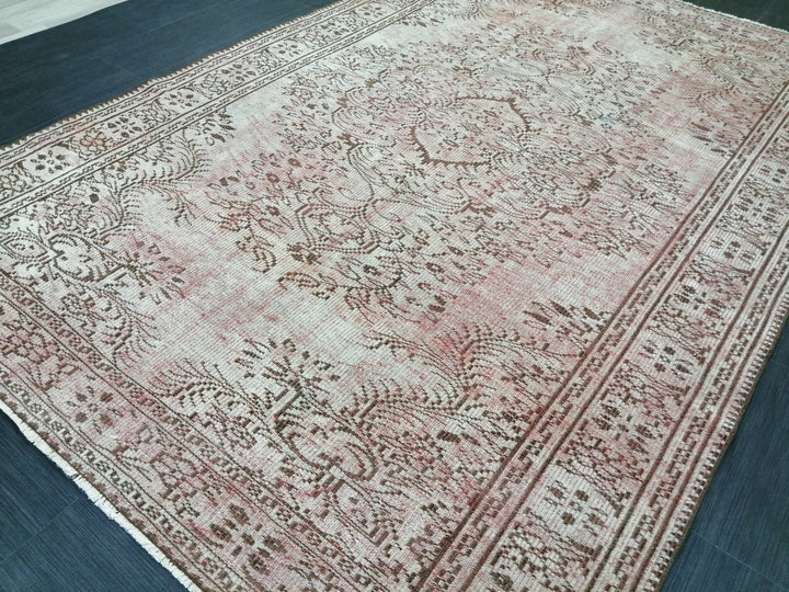 Green Turkish Oushak Rug 6' 2" x 9' 4" Hand-Knotted | No. WR47639