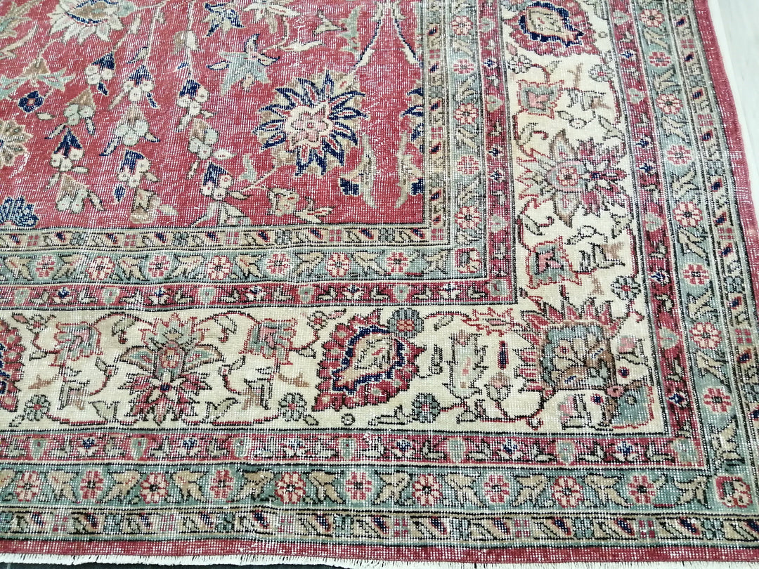 Beige Turkish Runner Rug 9' 11" x 13' 5" Hand-Knotted view 9