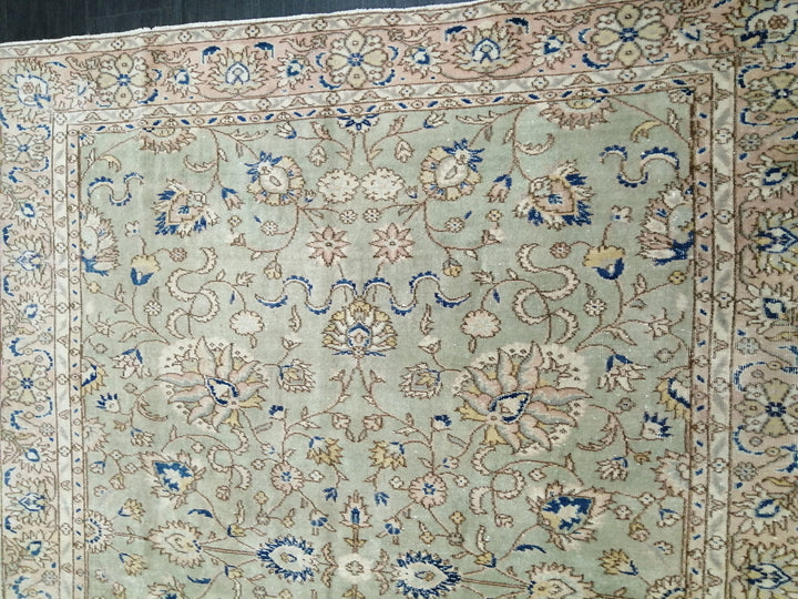 Blue Turkish Oushak Rug 6' 4" x 8' 5" Hand-Knotted | No. WR24663