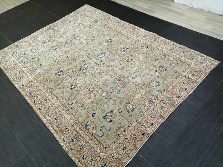 Blue Turkish Oushak Rug 6' 4" x 8' 5" Hand-Knotted | No. WR24663