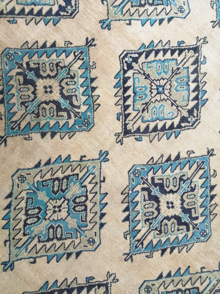 Blue Turkish Oushak Rug 7' 8" x 12' Hand-Knotted | No. WR96472