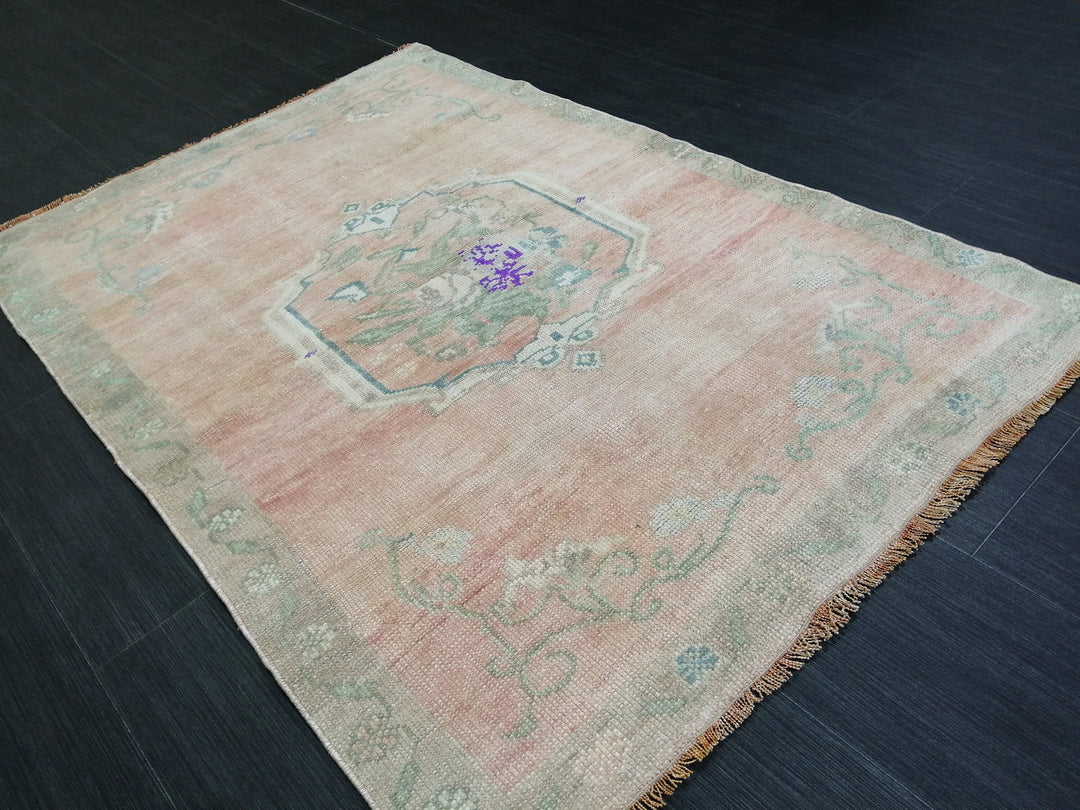Beige Turkish Runner Rug 3' 5" x 5' Hand-Knotted view