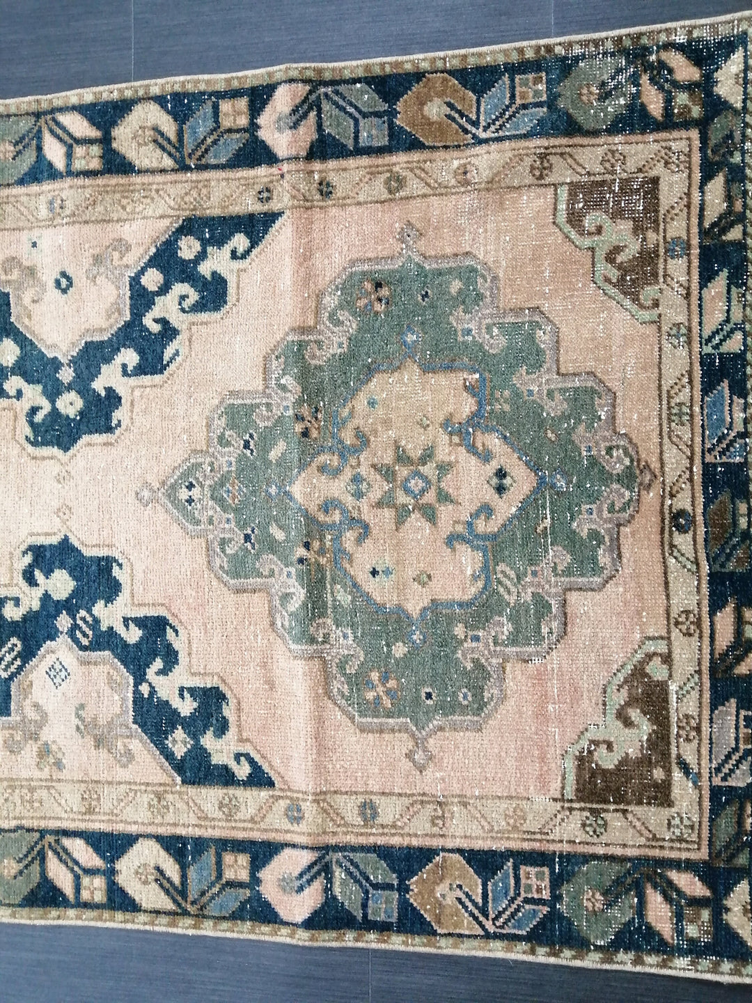 Beige Turkish Runner Rug 3' 4" x 6' Hand-Knotted | No. WR65433