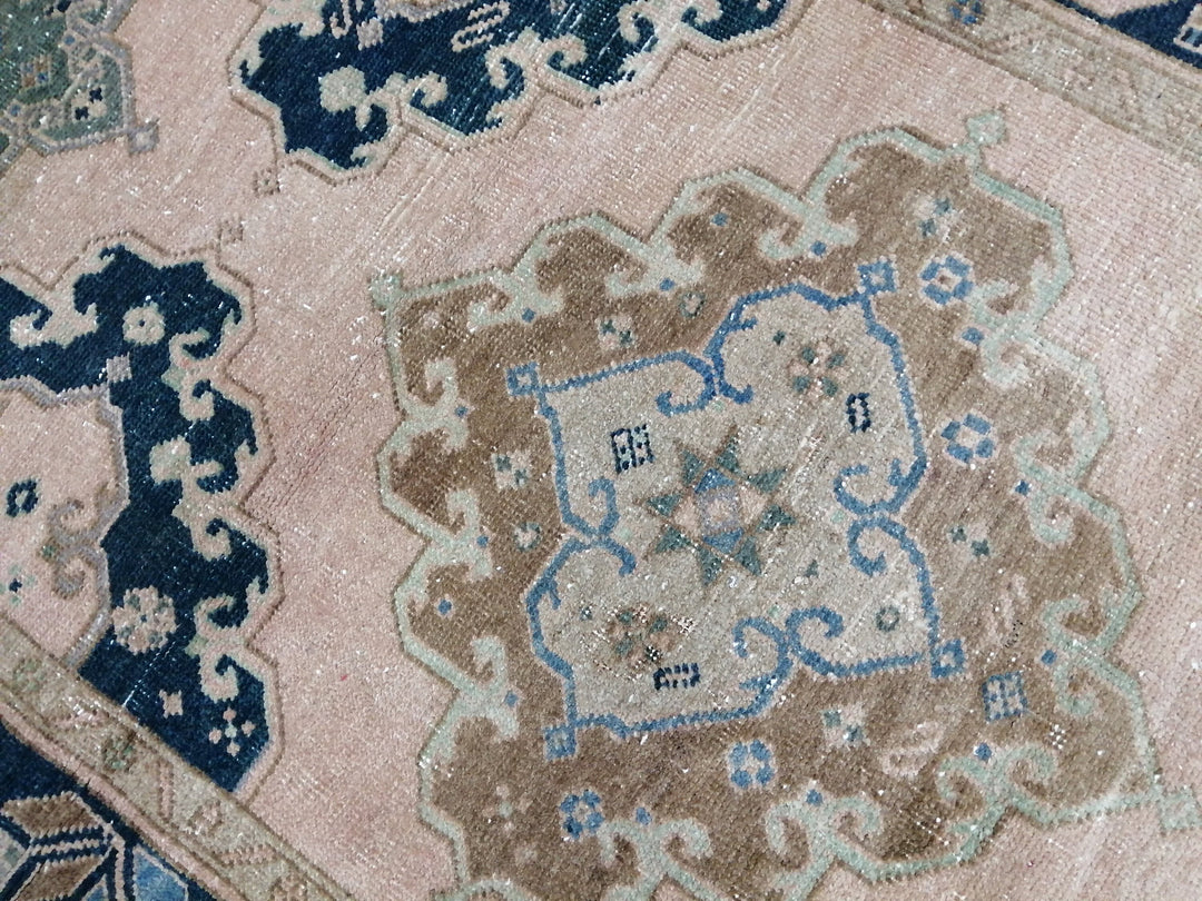 Beige Turkish Runner Rug 3' 4" x 6' Hand-Knotted | No. WR65433