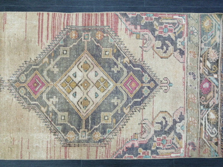 Tan Turkish Runner Rug 2' 7" x 11' 1" Hand-Knotted view