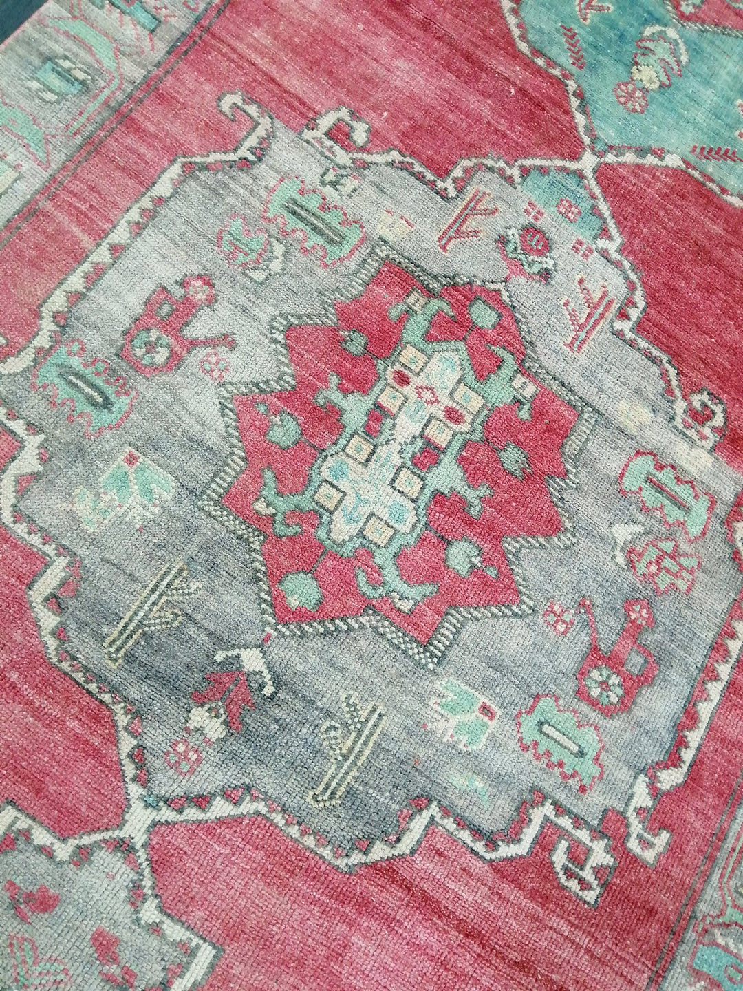 Tan Turkish Runner Rug 4' 11" x 12' 6" Hand-Knotted border
