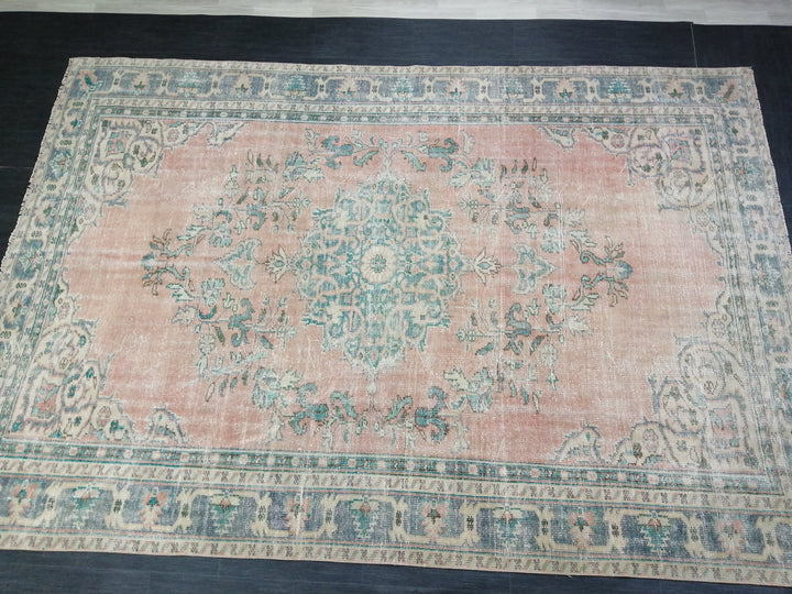 Turkish Oushak Rug 7' 5" x 10' 8" Hand-Knotted view 9