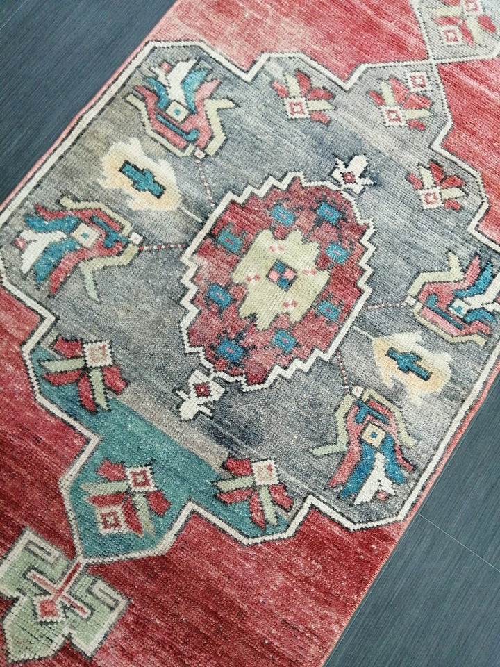 Turkish Runner Rug 2' 6" x 11' 10" Hand-Knotted pattern