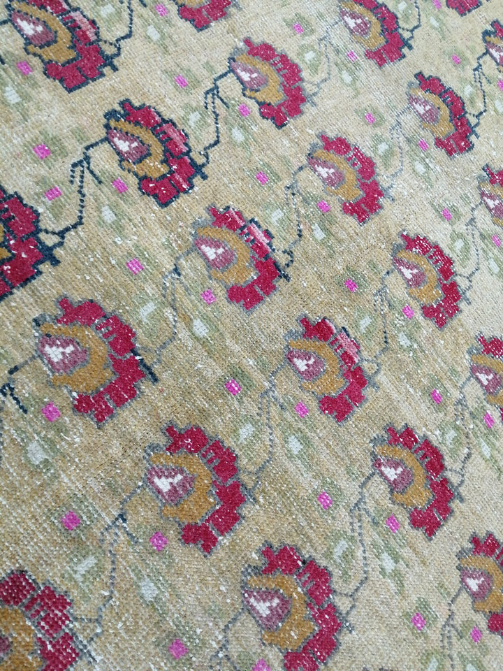 Rust Turkish Runner Rug 4' 3" x 9' 1" Hand-Knotted view