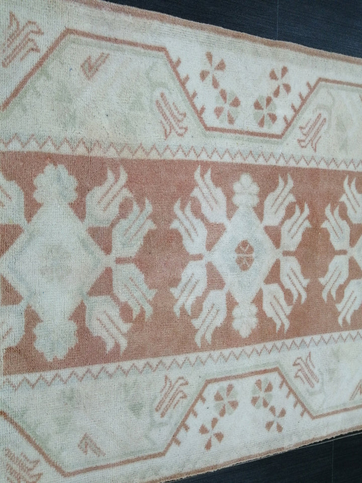 Tan Turkish Runner Rug 2' 7" x 17' 2" Hand-Knotted view 9