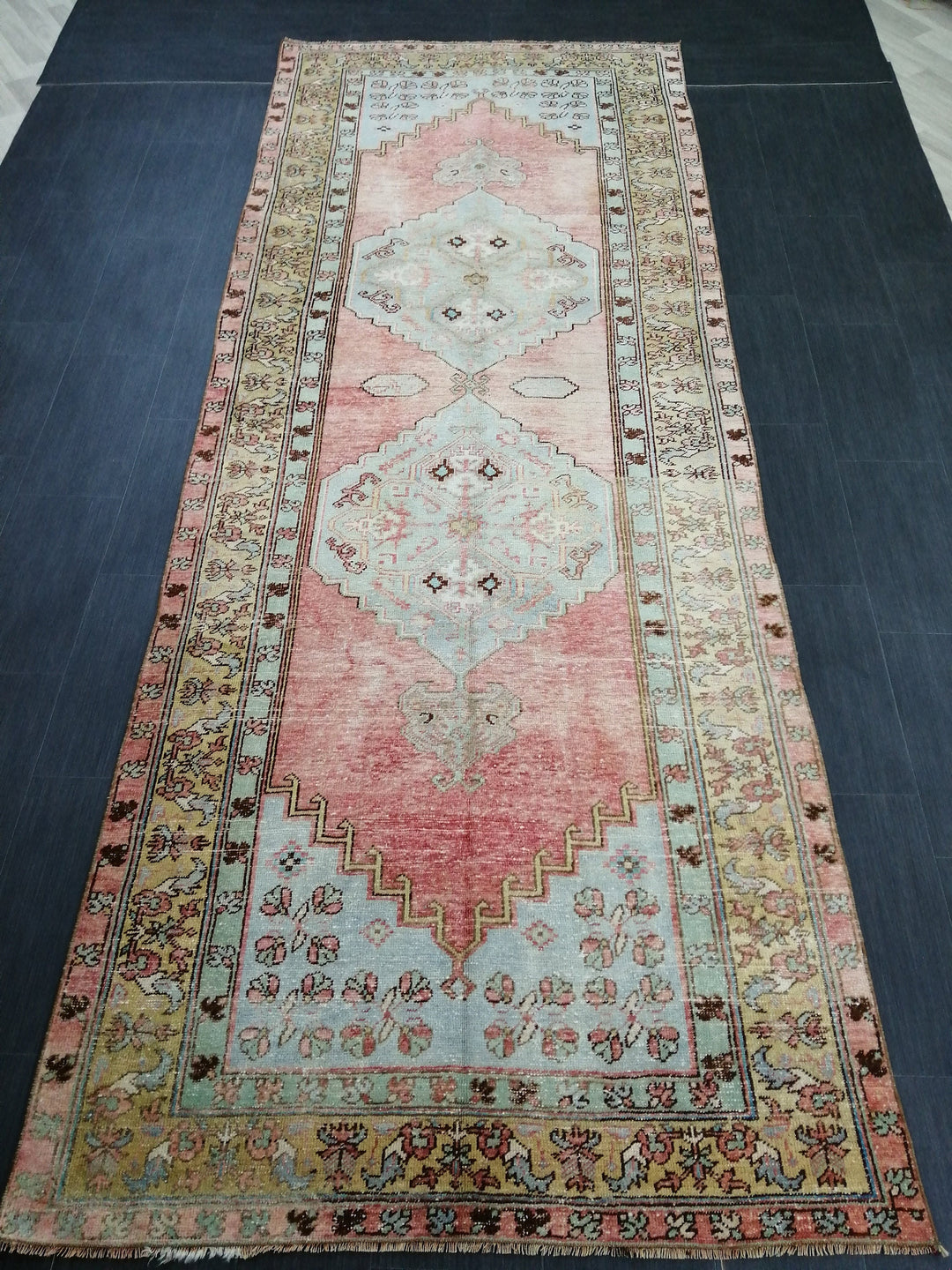 Turkish Runner Rug 4' 6" x 11' 11" Hand-Knotted view
