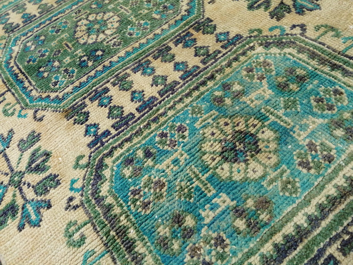Blue Turkish Runner Rug 2' 10" x 11' 10" Hand-Knotted | No. WR41817