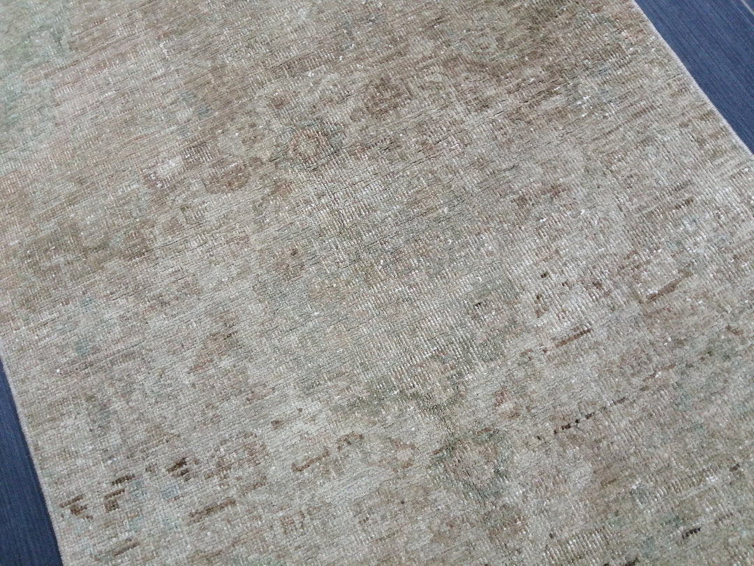 Tan Turkish Runner Rug 2' 11" x 13' 1" Hand-Knotted view 9
