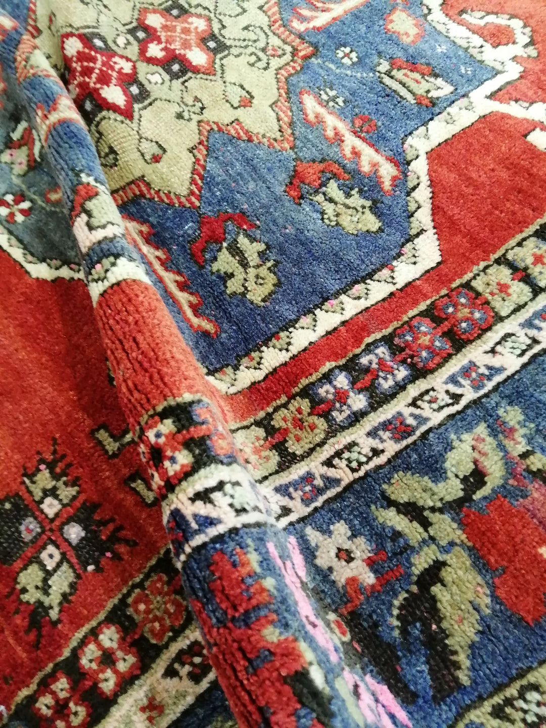 Tan Turkish Oushak Rug 4' x 5' 7" Hand-Knotted view 9