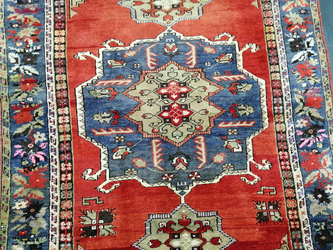 Tan Turkish Oushak Rug 4' x 5' 7" Hand-Knotted pattern