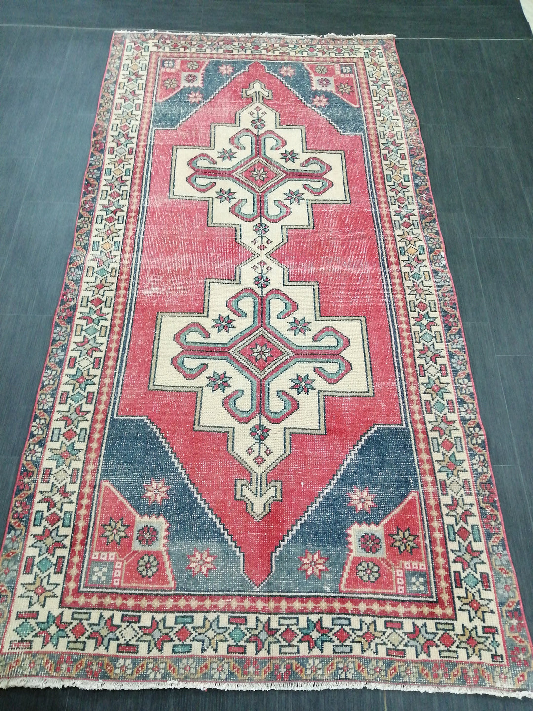 Tan Turkish Oushak Rug 4' 6" x 8' 8" Hand-Knotted view 9