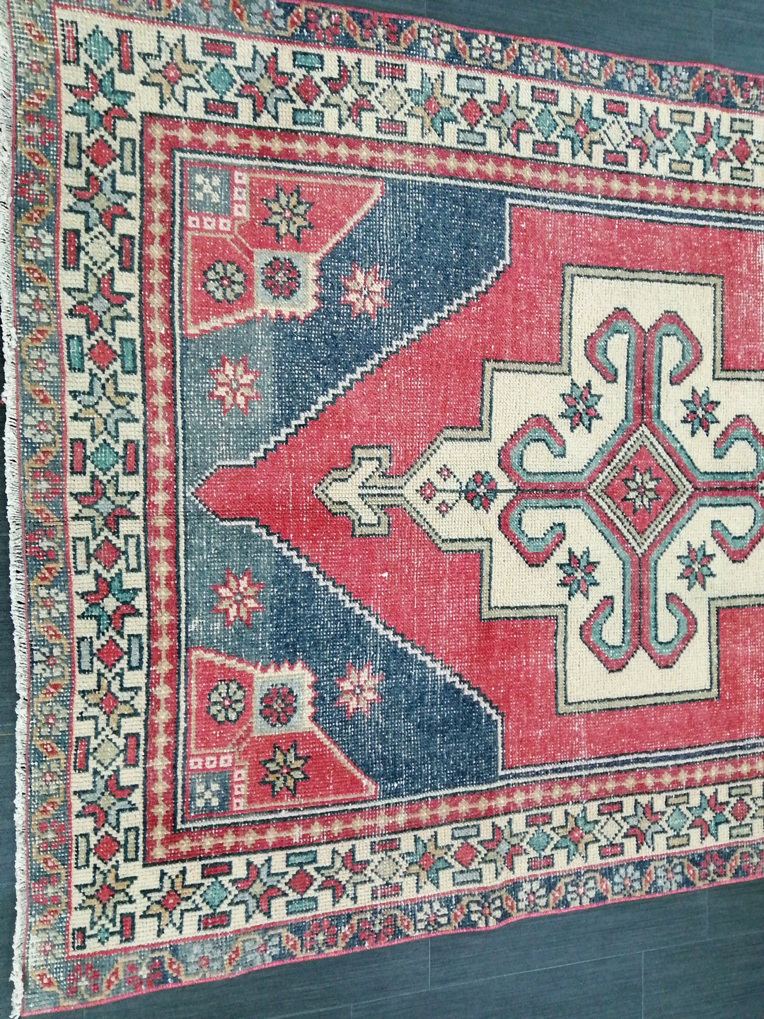 Tan Turkish Oushak Rug 4' 6" x 8' 8" Hand-Knotted view