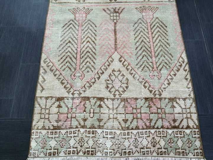 Green Turkish Runner Rug 3' x 11' 4" Hand-Knotted | No. WR36874