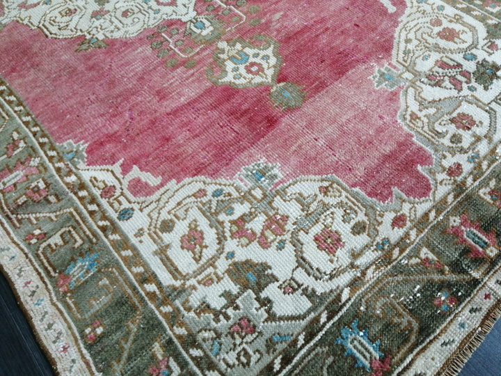 Beige Turkish Oushak Rug 4' 4" x 8' 5" Hand-Knotted view 9