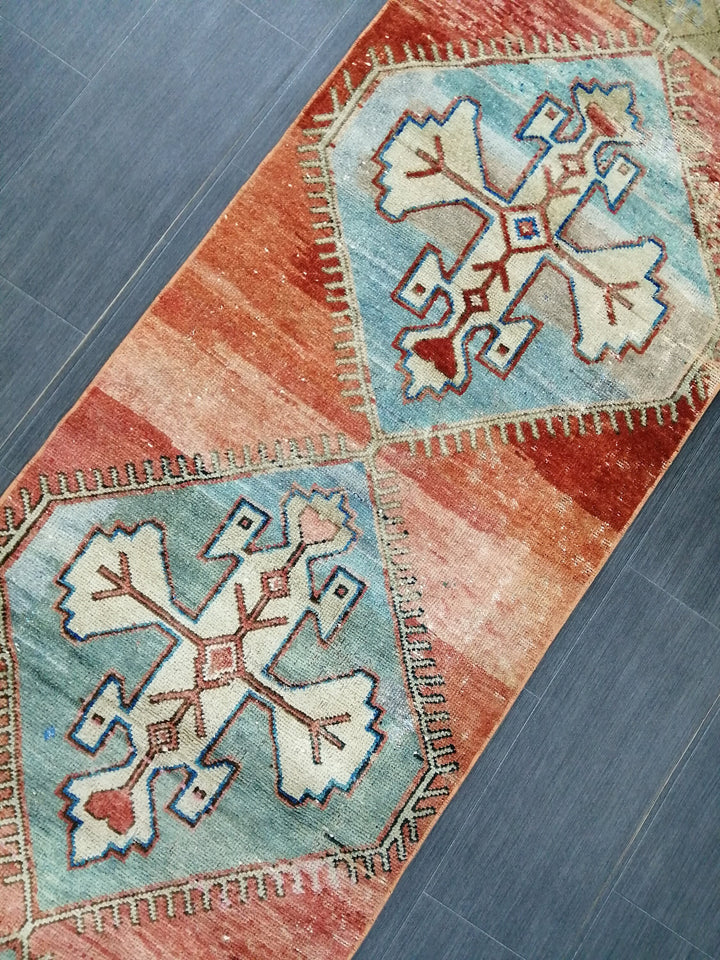 Turkish Runner Rug 2' 3" x 9' 8" Hand-Knotted view 9